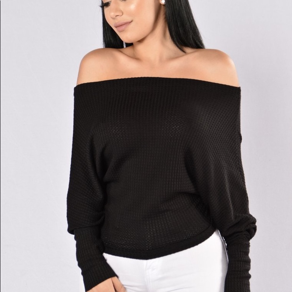 Fashion nova off shoulder knit top